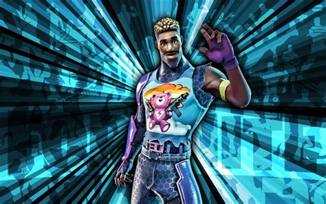 Descargar 4k Brite Fortnite Rayos Azules De Fondo Brite Skin El