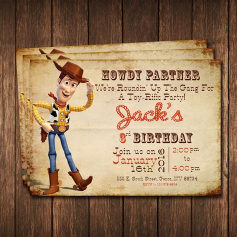 Modern Toy Story Invitation Toy Story Birthday Invitation Etsy