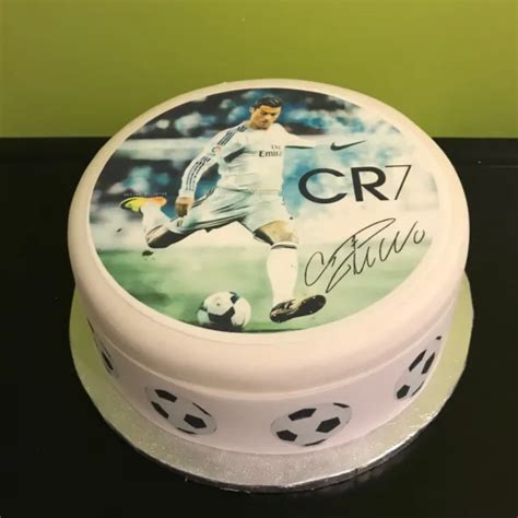 CRISTIANO RONALDO 01 Pre Cut Edible Icing Cake Topper Or Ribbon