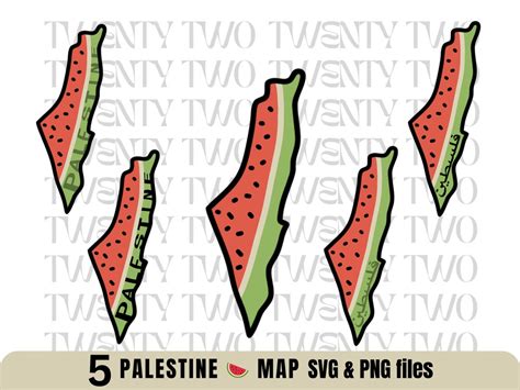 BUNDLE Palestine Map Watermelon SVG PNG Free Palestine Svg Free