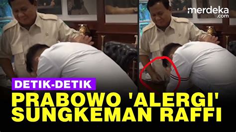 KOCAK Alergi Sungkem Prabowo Buru Buru Tarik Tangan Hendak Dicium