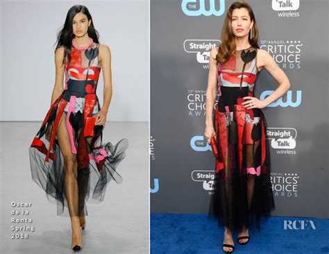 Jessica Biel In Oscar de la Renta - 2018 Critics’ Choice Awards - Red ...