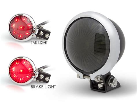 Smoke Achterlicht Led Universeel Cafe Racer Type Bates Style Zwart