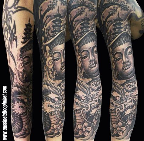 Full Sleeve Buddha Tattoo in Phuket