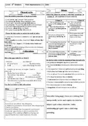 FIRST IMPRESSIONS CONSALIDATION TASKS COLLOCATIONS PHRASAL VERBS