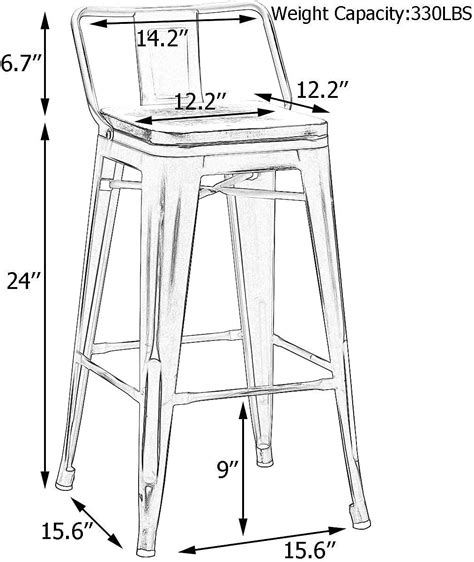 Free Shipping! Andeworld Bar Stools Set of 4 Counter Height Stools ...