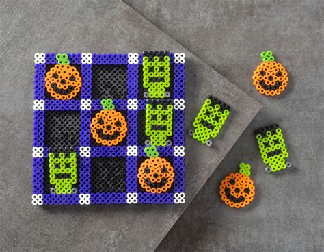 Halloween Tic Tac Toe With Perler Beads Diy Candy