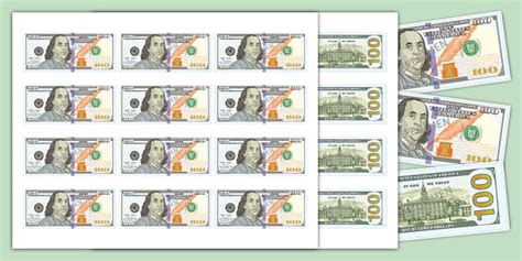 Printable 100 Bill Resource For Kids Twinkl Usa Twinkl