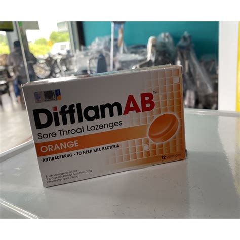 Difflam Ab Sore Throat Lozenges Orange Antibacterial Lozenges