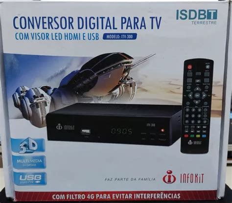 Conversor Digital Para Tv Isdb T Antena Digital Mercadolivre