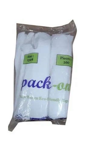 White Plain 11x14 Inch Pack On Non Woven U Cut Bag Capacity 2 Kg At