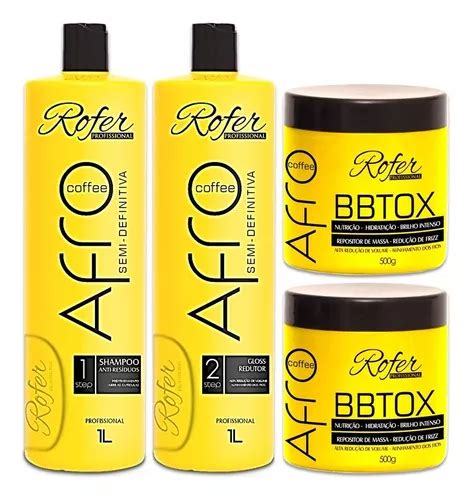 Combo Econômico Kit Progressiva Botox Afro 1k Rofer Pro