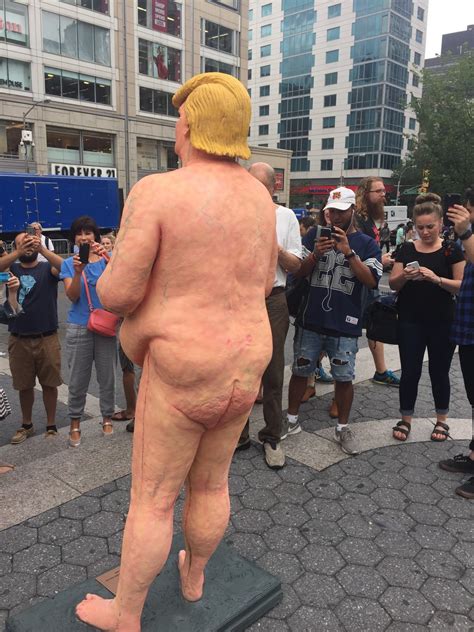 Naked Donald Trump Statue Captures Hearts In New York City But Is