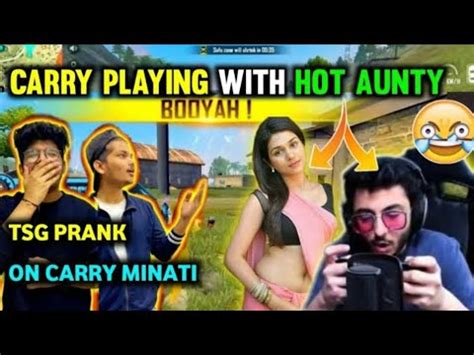 Carryminati Playing Freefire For The Frist Time With Hot Aunty Free