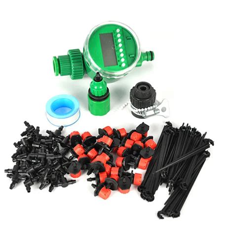 25m Diy Micro Drip Irrigation System Plant Automatic Self Watering Garden Hose Kits With Timer