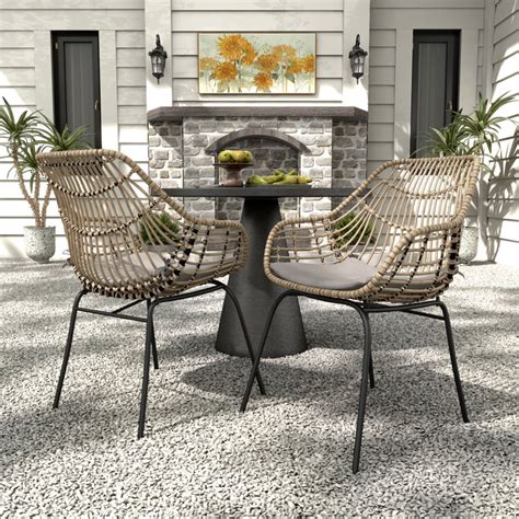 Beachcrest Home Twickenham Outdoor Dining Side Chair With Cushion Wayfair