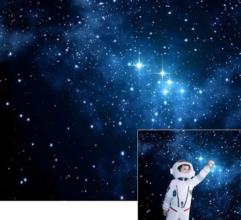 Amazon Duluxykl Night Sky Star Backdrop Universe Space Theme Blue