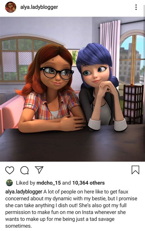 Marinette And Alya On Alya S Instagram R Miraculousladybug