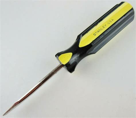 Stanley USA Made Screwdriver Flat Head 6'' Classic Black & Yellow ...