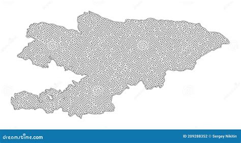 Carcassa Poligonale Con Maglie Ad Alta Risoluzione Mappa Delle