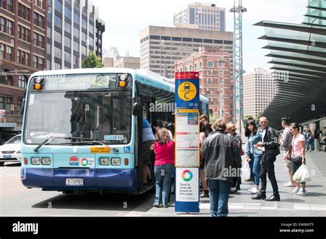 Sydney Bus At A Bus Stop Near Central Railway Stationchippendale