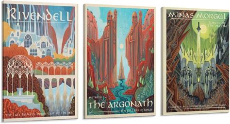 Rivendell Lotr Travel Poster Lord Of The Rings Retro Vintage