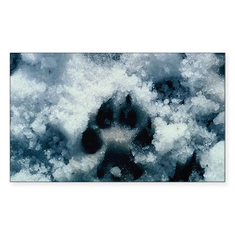 "Wolf Paw Print In The Snow" Decal by listing-store-109261247