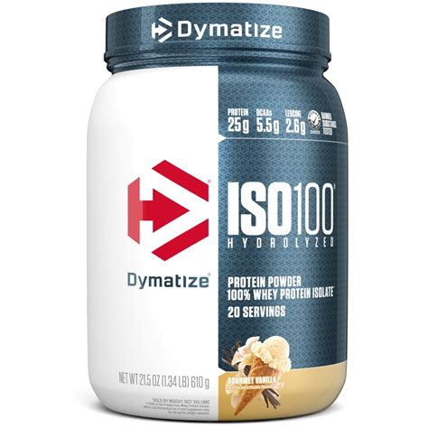 Dymatize Proteína hidrolizada en polvo ISO 100 Gourmet Vainilla 1 3lbs