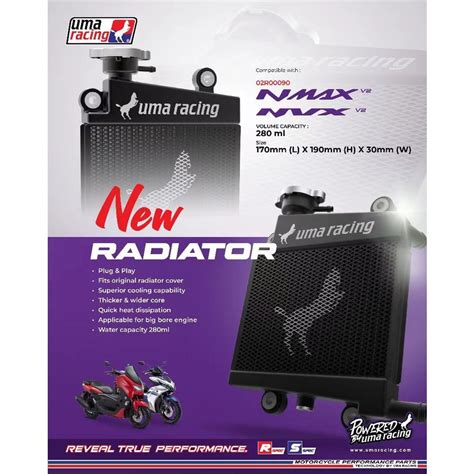 Uma Racing Big Radiator Y Zr Lc Rs Lc V Fi Nvx Nmax V