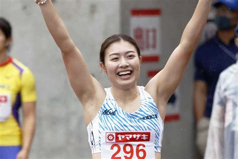 福部真子、女子100障害で念願の初優勝／陸上 サンスポ