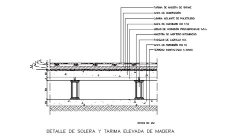 Descarga Gratuita Del Bloque AutoCAD Detalle De Solera Y Tarima