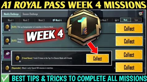 A Royal Pass Week Missions Pubg C S Week Rp Missions Full