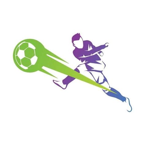 Modern Soccer Logo Vector PNG Images, Aggressive Modern Soccer Player On Kick Logo Illustration ...