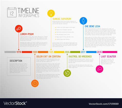 Infographic timeline report template Royalty Free Vector