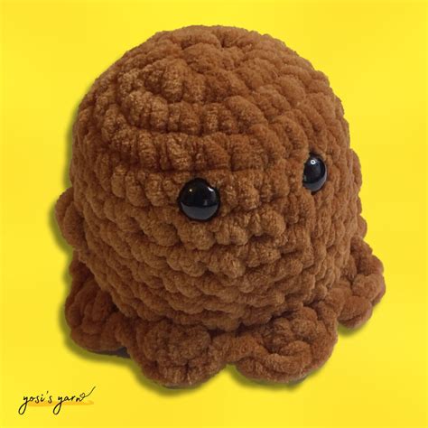 Adorable Terracotta Brown Mini Ghost Crochet Toy Cozy Thick Blanket