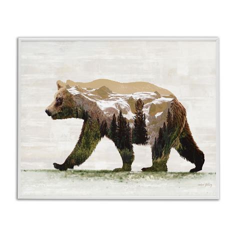 Stupell Industries Woodland Pattern Bear Animals And Insects Painting