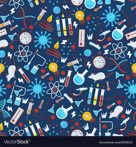 Chemistry Seamless Pattern Royalty Free Vector Image