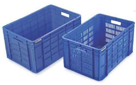 Blue Rectangular Shape Four Way Handlift And Two Way Forklift Plastic