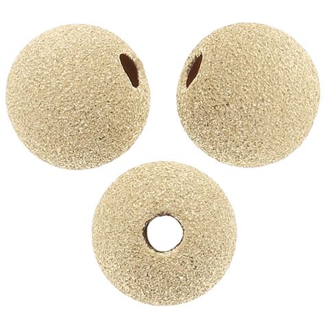 Perle ronde diamantée 8 mm Gold filled or laminé x1 Perles Co