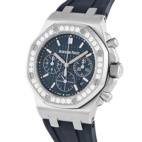 Audemars Piguet Royal Oak Offshore Diamond Bezel Blue Dial Chronograph