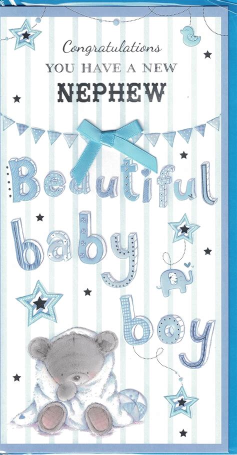 Prelude New Baby Boy Card Congratulations You Have A New Nephew New