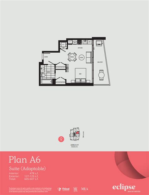 Eclipse Brentwood A6 Floor Plan Burnaby BC Livabl