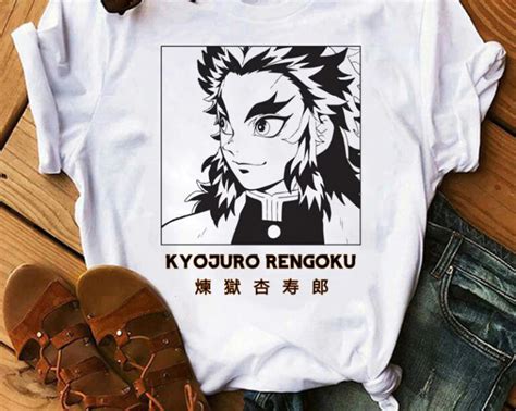 Camiseta De Rengoku Kyojuro De Kimetsu No Yaiba