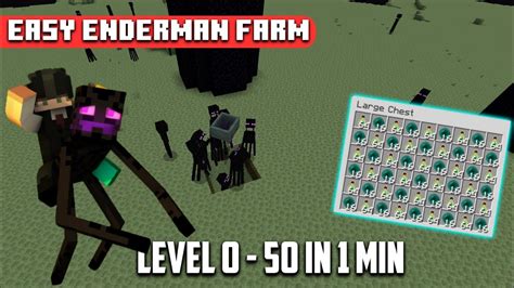 Minecraft Enderman Xp Farm Tutorial 1 19 Java And Bedrock Easy Super Fast Xp Farm Youtube