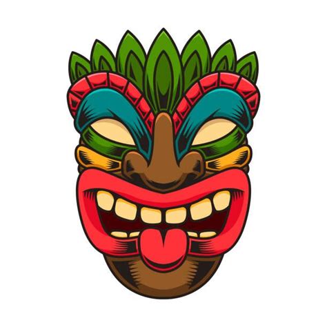 Tiki Head Cartoon