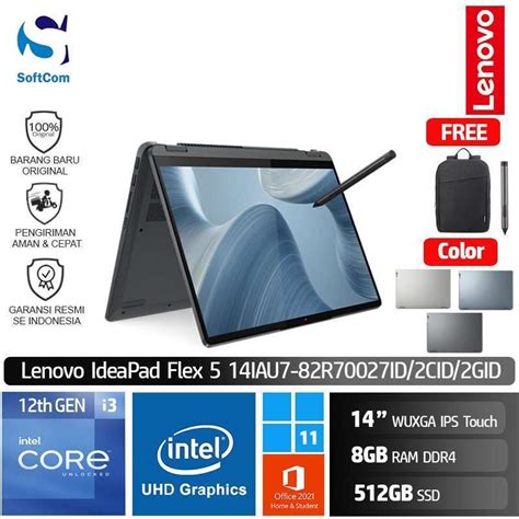 Promo Lenovo IdeaPad Flex 5i 27ID 2CID 2GID Laptop 2 In 1 Core I3