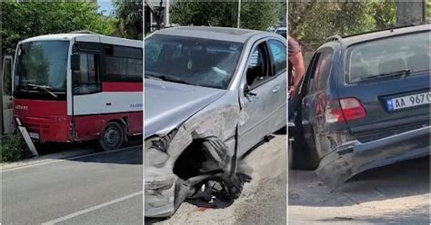 Aksident në aksin Fier Patos autobusi i mbushur me nxënës përplaset me