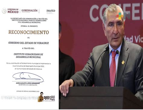 Reconoce Ad N Augusto L Pez A La Secretar A De Gobierno De Veracruz