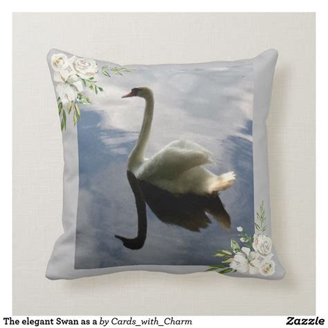 The elegant Swan as a Throw Pillow | Pillows, Unique throw pillows ...