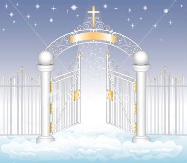 Christ Painting: Nice Picture of Heaven Gates with Jesus Cross